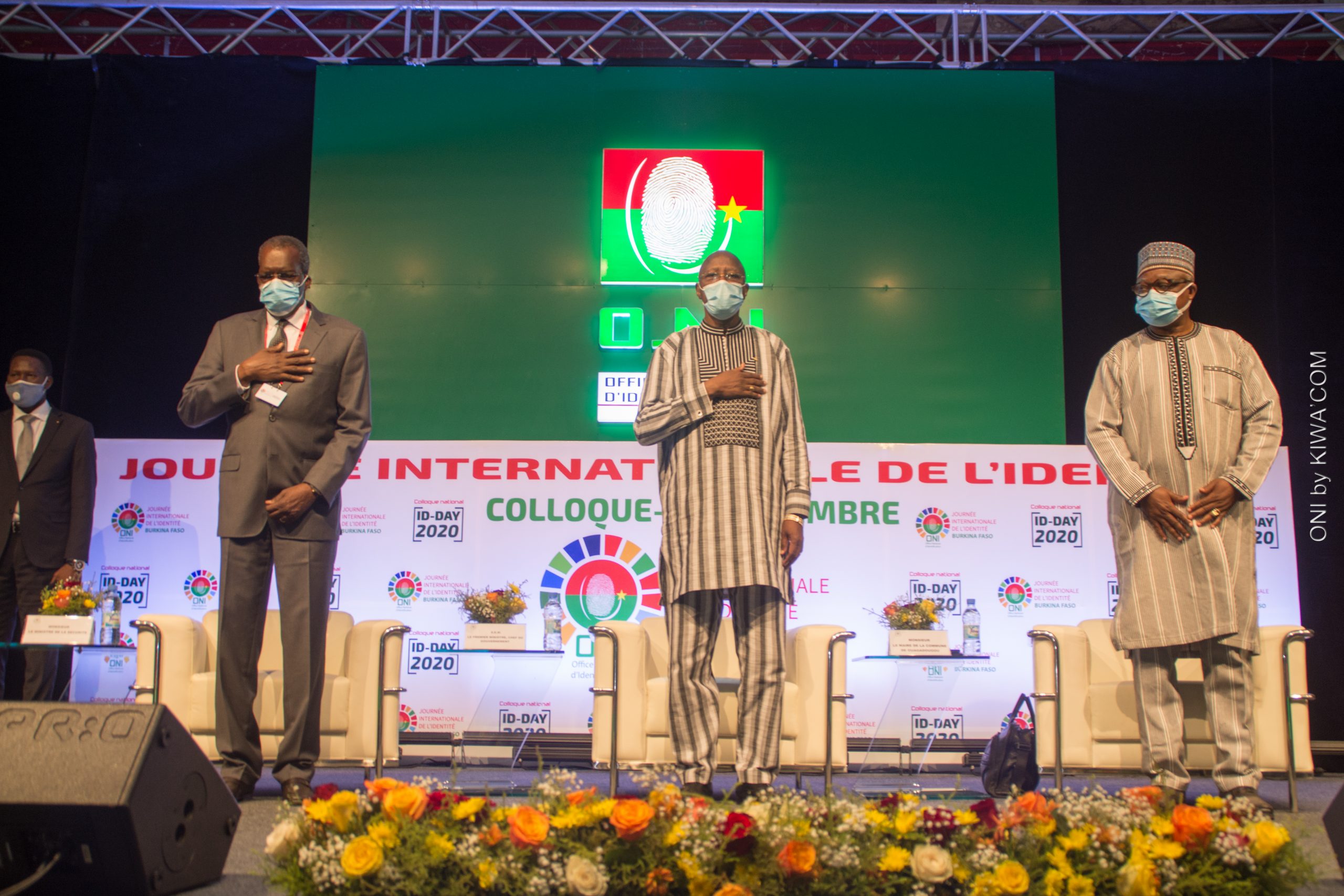 17 Septembre, Présidium ouverture ID Day Burkina : Ousséni Compaoré (Ministre de la sécurité) - S.E.M. Christophe Dabiré (PM du Faso) - Armand Béouindé (maire de Ouagadougou)