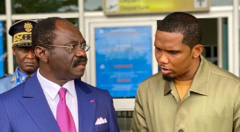 Narcisse Mouelle Kombi et Samuel Eto'o copy right (Le Lynx)