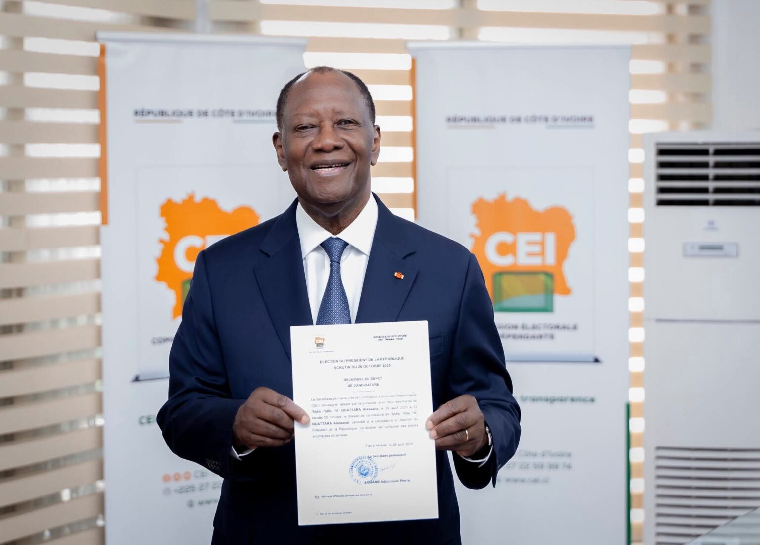 Côte d’Ivoire : Alassane Ouattara officialise sa candidature pour un 4ᵉ mandat