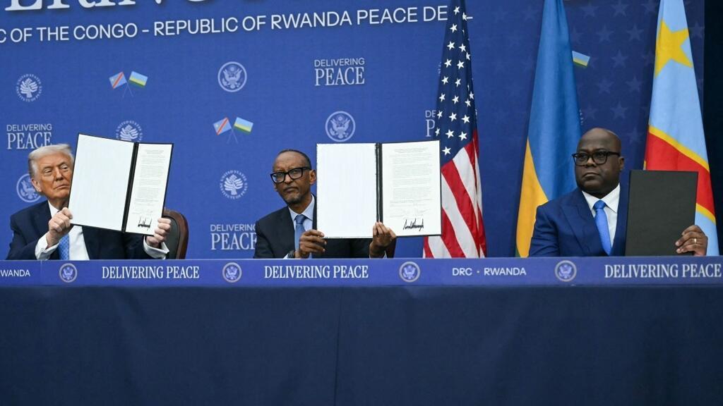 Diplomatie : Tshisekedi et Kagame signent un accord de paix à Washington