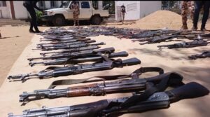 Sécurité : des armes saisies et exposées après une opération conjointe Tchad–RCA
