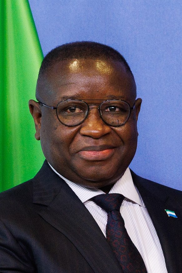 Portrait de Julius Maada Bio, président de la République de Sierra Leone