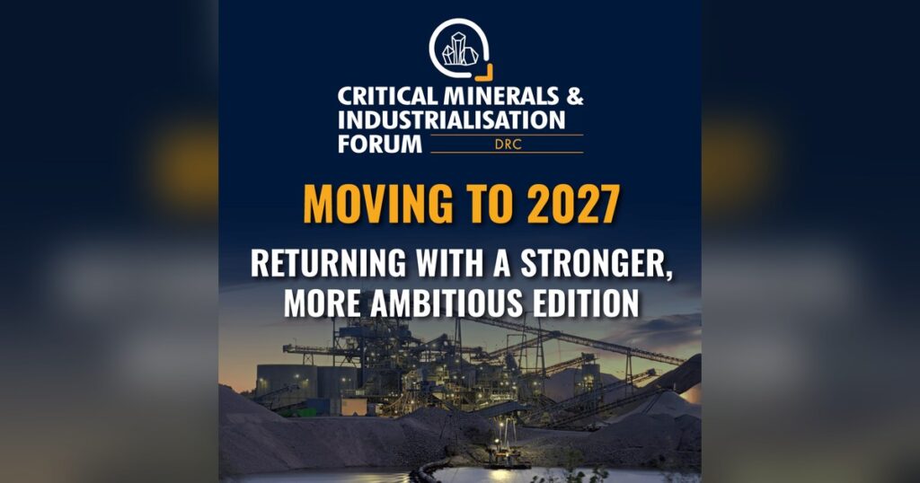 minerais critiques RDC — Minerais critiques RDC : le forum reporté en 2027