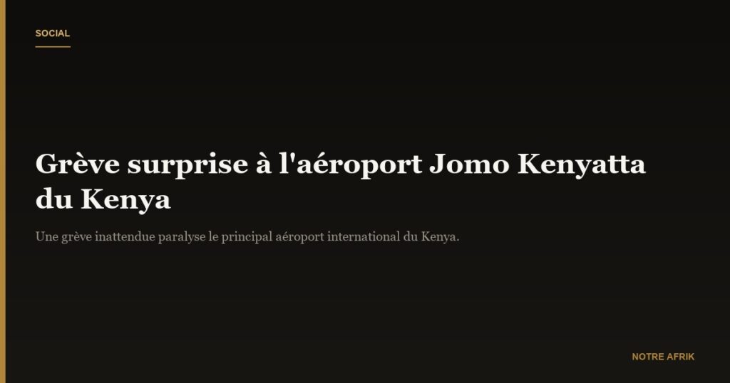 Kenya: grève surprise à l'aéroport Jomo Kenyatta