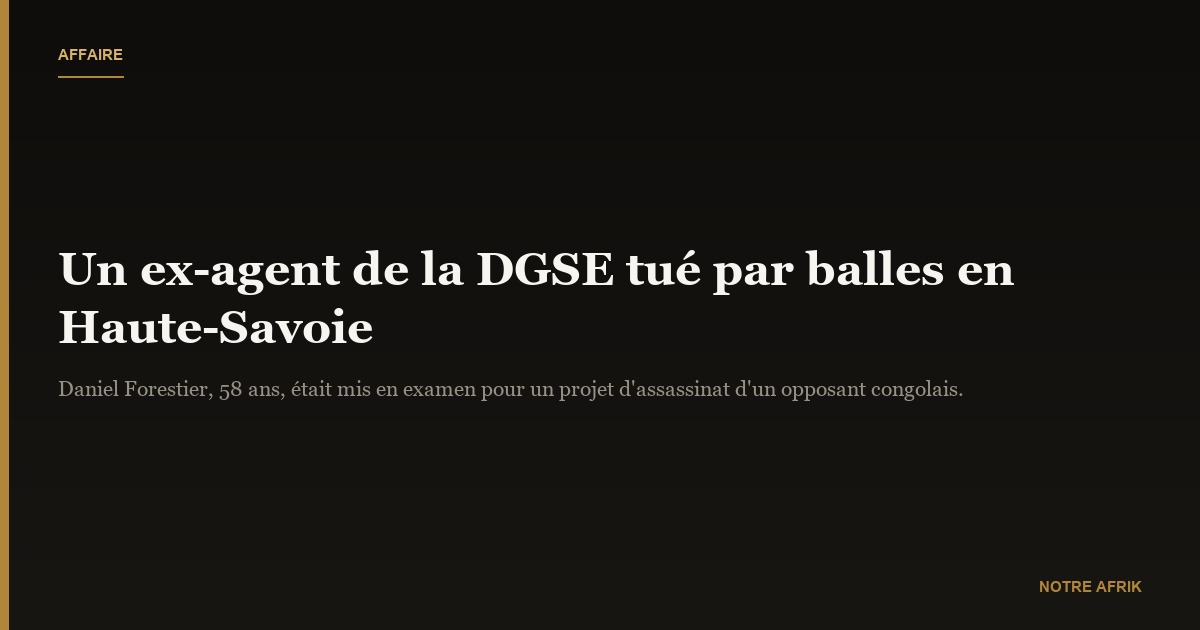France: un homme qui avait tenté d’éliminer un opposant congolais retrouvé mort