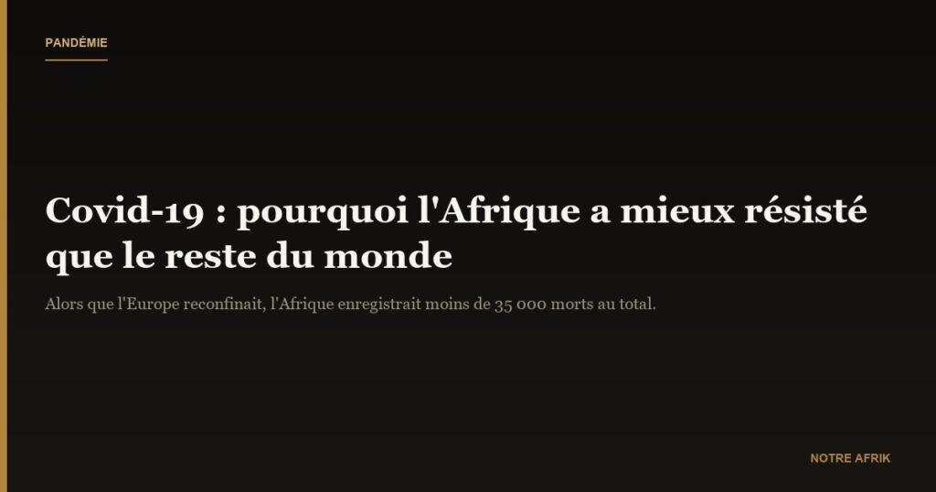 COVID-19, l’Afrique coupable …