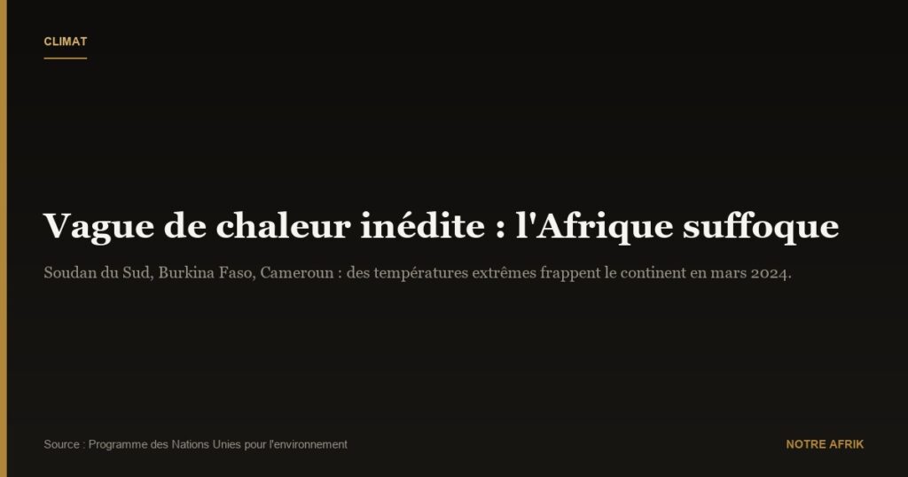 Réchauffement climatique : vague de chaleur sur l’Afrique