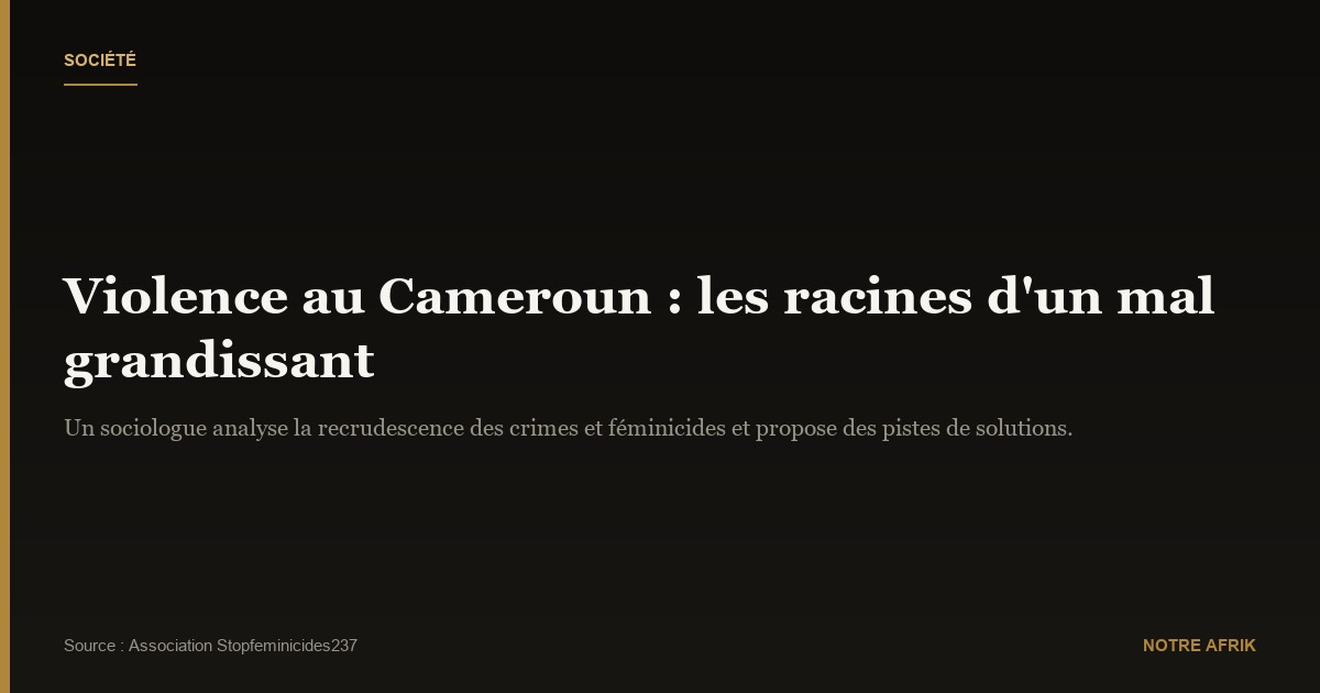 Violence au Cameroun : des idées pour y remédier