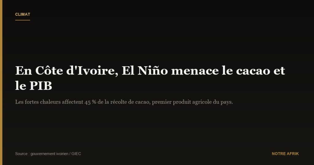 Côte d'Ivoire : de fortes chaleurs perturbent l'agriculture