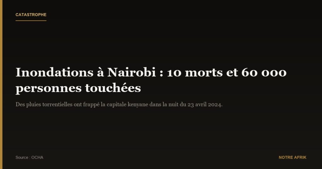 Kenya : les inondations font 10 morts