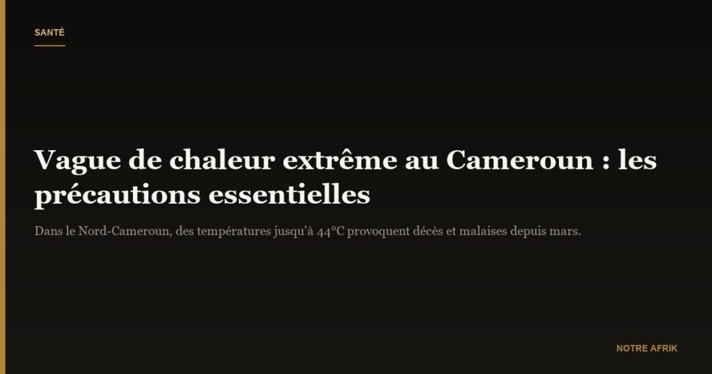 Vague de chaleur extrême : quelques précautions à prendre