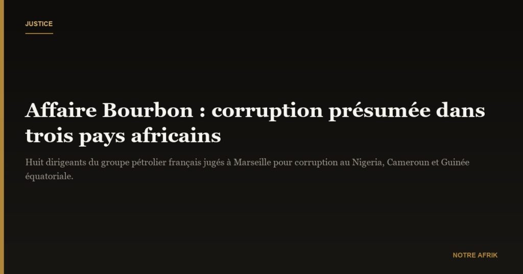 Affaire Bourbon : huit dirigeants accusés de corruption dans trois pays d’Afrique