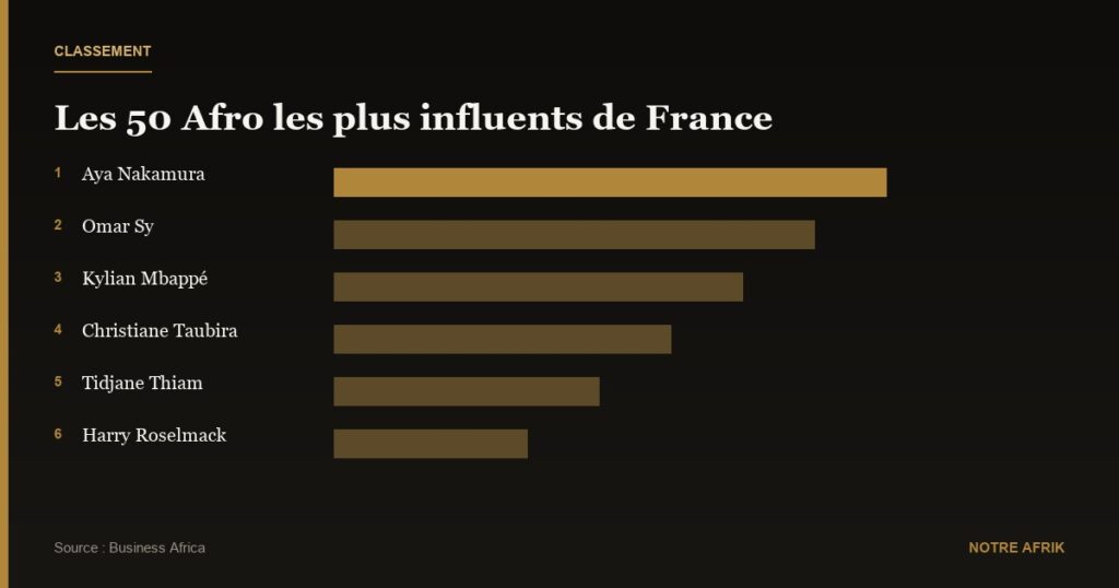 Classement : les 50 afro les plus influents de France
