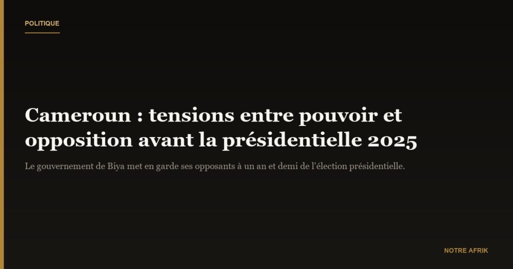 Cameroun : la météo politique se dégrade en vue de la présidentielle de 2025