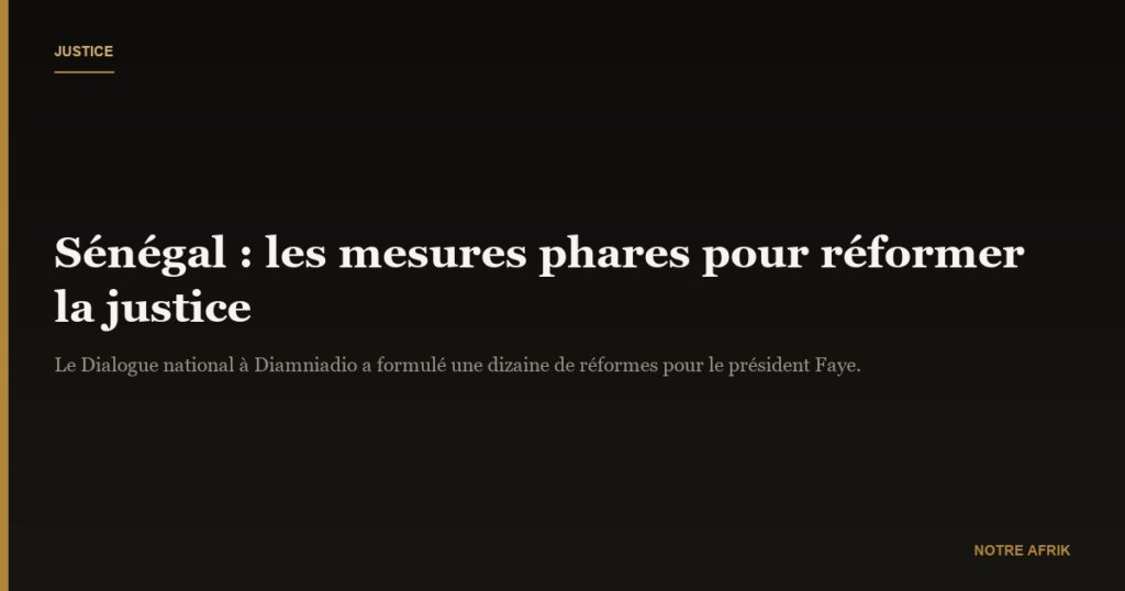 Sénégal : de nouvelles réformes pour améliorer la justice