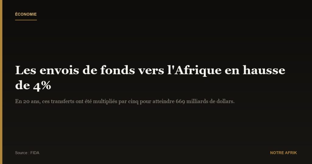 Économie : les envois de fonds en hausse de 4% en Afrique