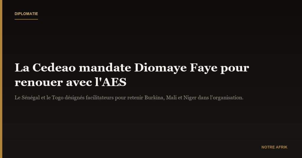 Cedeao : un sommet pour résoudre la situation au sahel avec l’AES