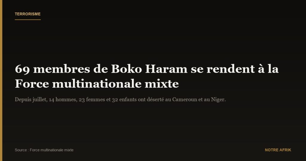 Terrorisme : d'anciens membres de Boko Haram se rendent