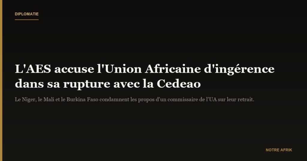 Sahel : les régimes militaires accusent l’Union Africaine d’ingérence