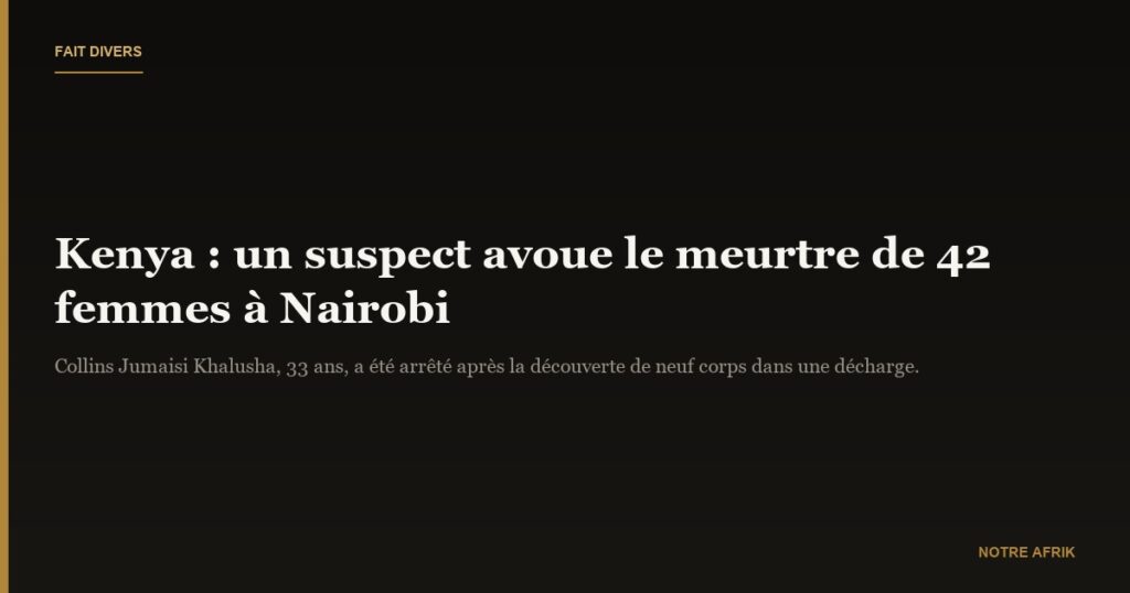 Kenya : un "tueur en série" avoue les meurtres de 42 femmes