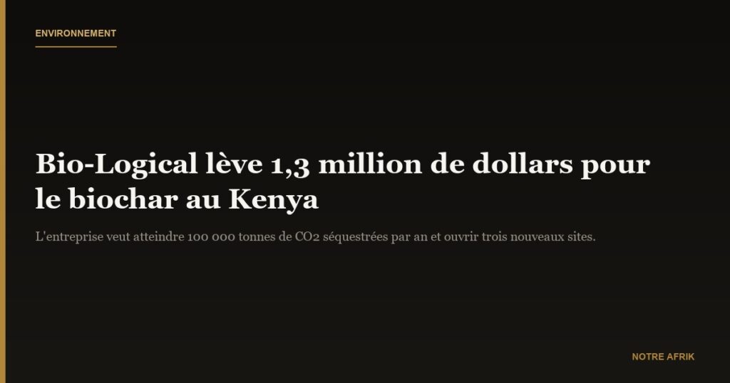 Environnement : Bio-Logical lève 1,3 million de dollars