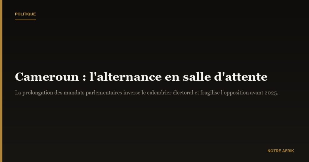 Cameroun : l’alternance en salle d’attente