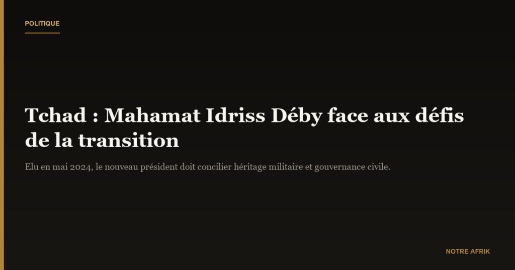 Tchad : et maintenant l’ordre constitutionnel
