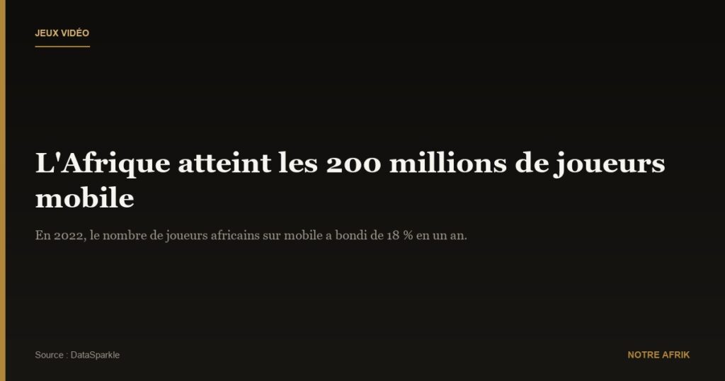 Jeux vidéo : l’Afrique atteint les 200 millions de joueurs