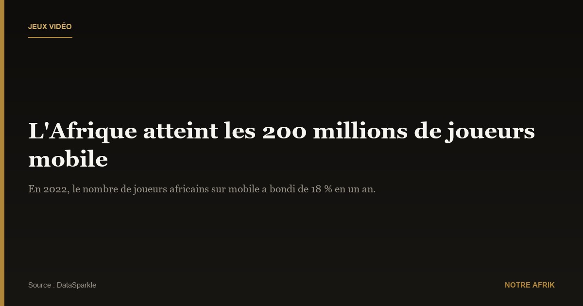 Jeux vidéo : l’Afrique atteint les 200 millions de joueurs