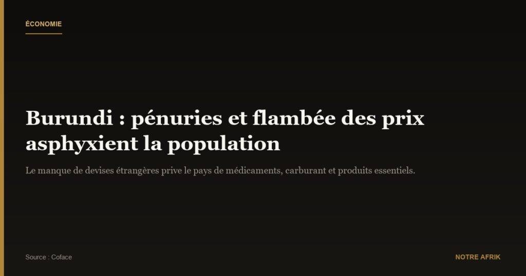 Burundi : vie difficile à cause des pénuries