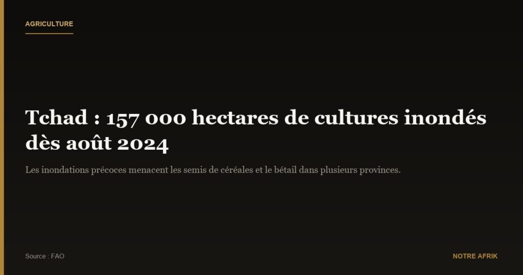 Tchad : la production agricole menacée par les inondations