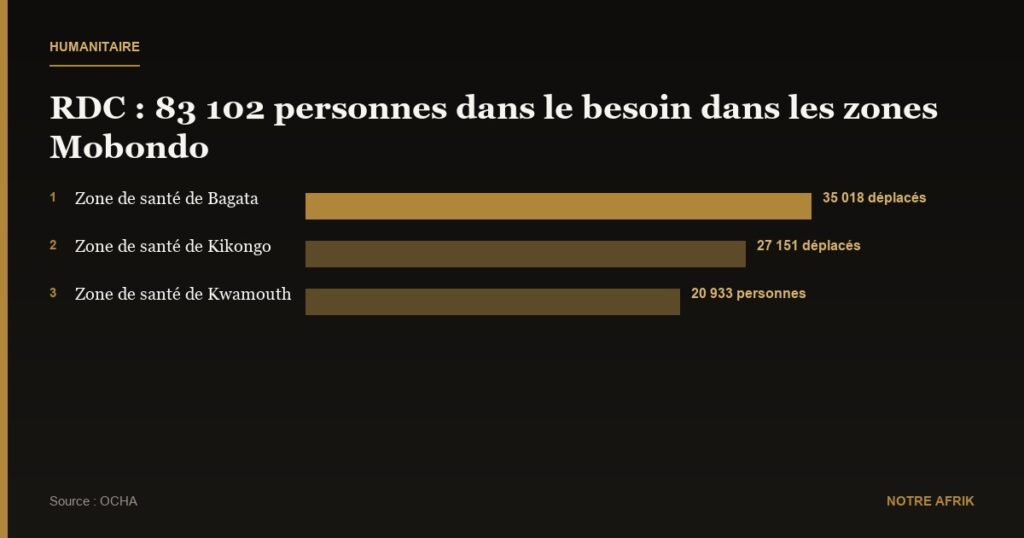 RDC : plus de 80 000 personnes ont besoin d'aide humanitaire dans les zones en crise