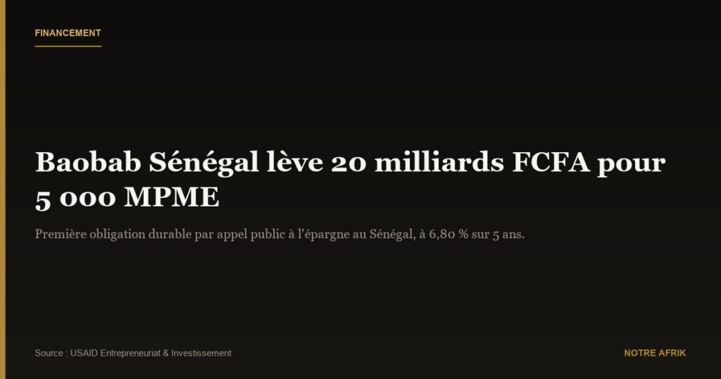 Financement : Baobab Sénégal lève 20 milliards de FCFA pour 5 000 entreprises