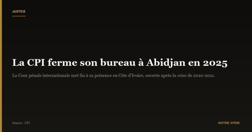 Côte d’Ivoire : la CPI va fermer son bureau en 2025