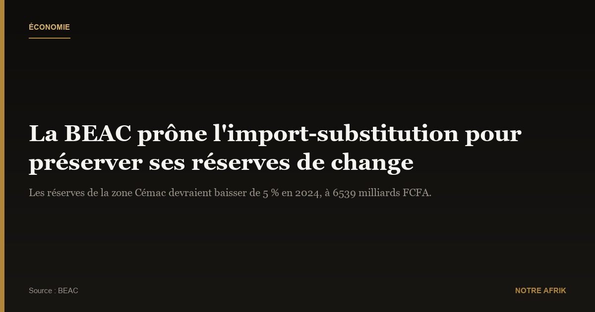 Échanges commerciaux : la BEAC prône l'import-substitution pour réduire la dépendance des États