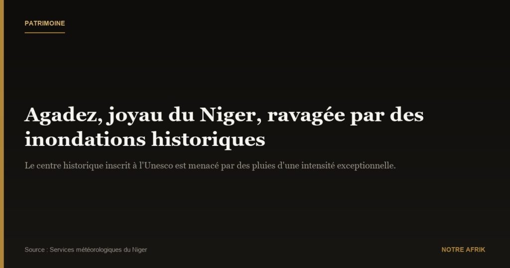 Niger : Agadez en péril à cause des inondations 