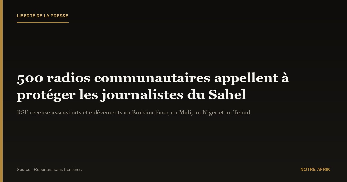 Sahel : plus de 500 radios appellent à la protection des journalistes
