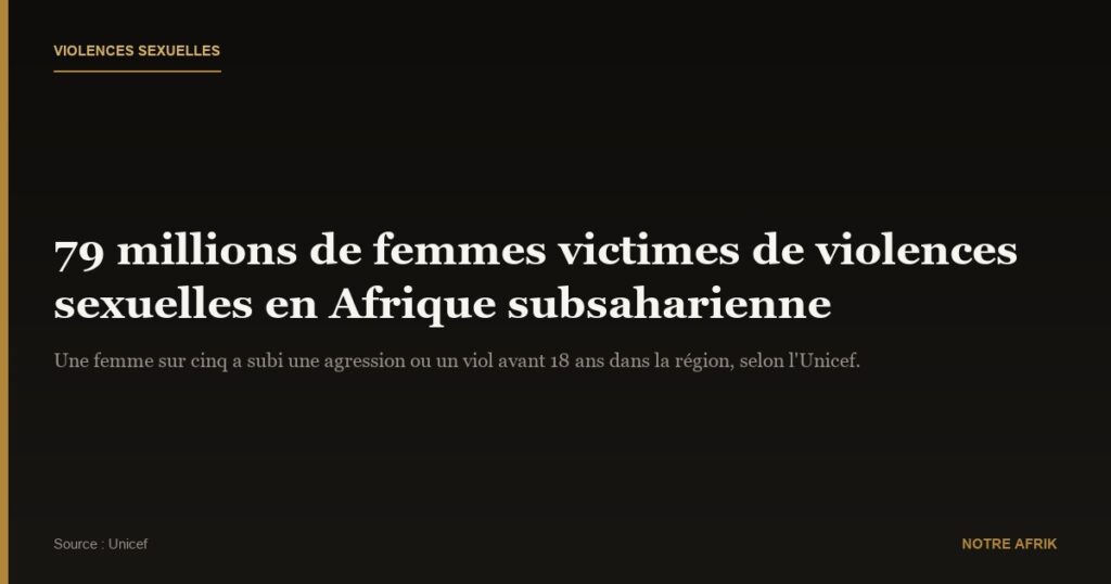 Afrique subsaharienne : plus de 79 millions de femmes et filles victimes de violences sexuelles