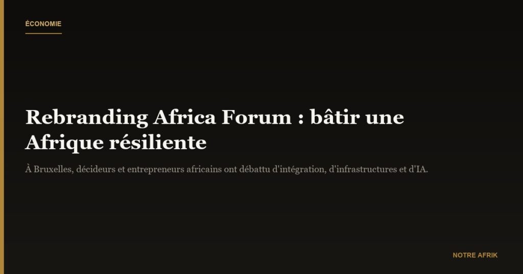 Rebranding Africa Forum : le développement des infrastructures reste une priorité absolue