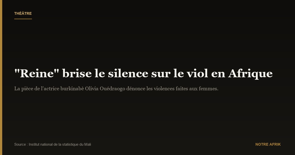Cinéma : la pièce de théâtre "Reine" rompt le silence autour du viol