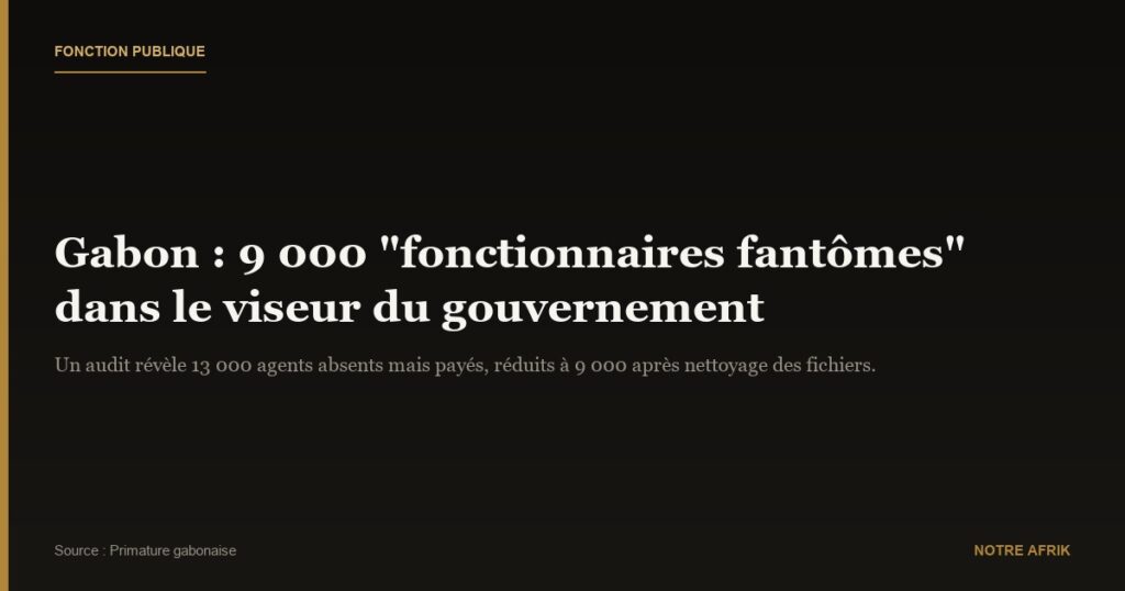 Gabon : les autorités lancent une campagne de recensement des "fonctionnaires fantômes"