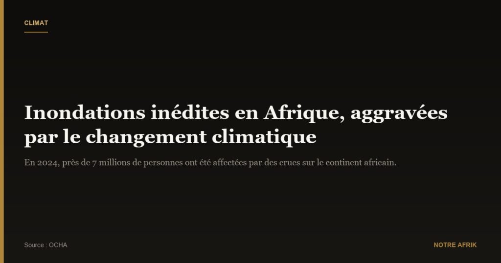 Afrique : des inondations "inédites" et aggravées par les changements climatiques