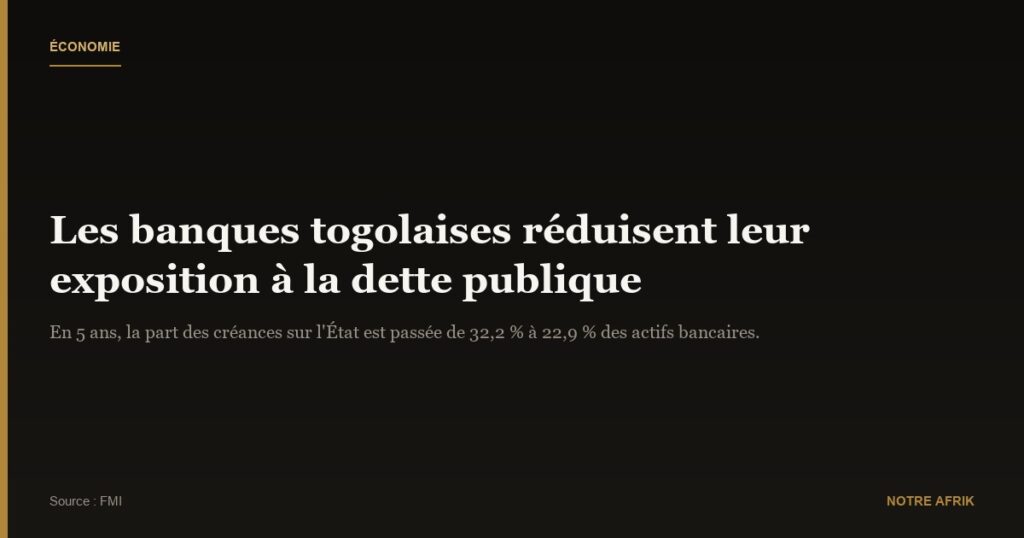 Togo : en cinq ans les banques ont réduit leur exposition à la dette publique de 29 %