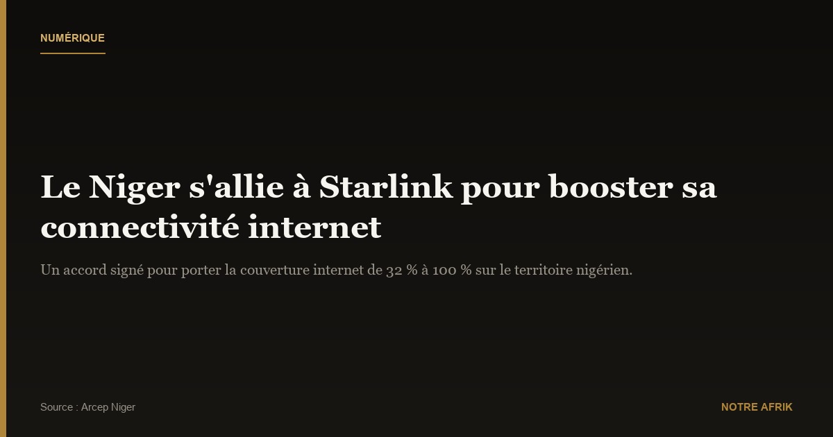 Numérique : le Niger s'allie à Starlink pour renforcer sa connectivité internet