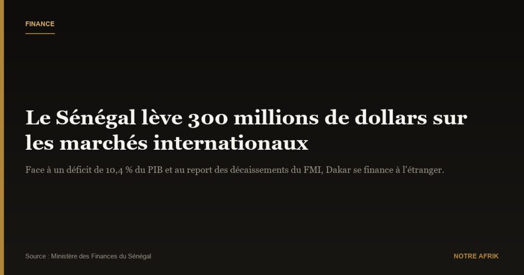 Finance : le Sénégal obtient 300 millions de dollars sur le marché international