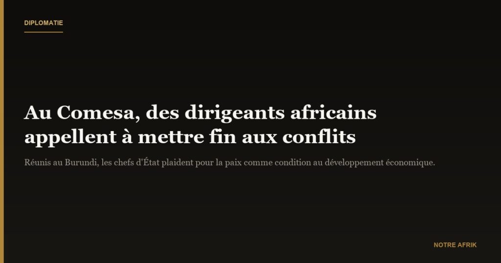 Afrique : des dirigeants exhortent à mettre fin aux conflits