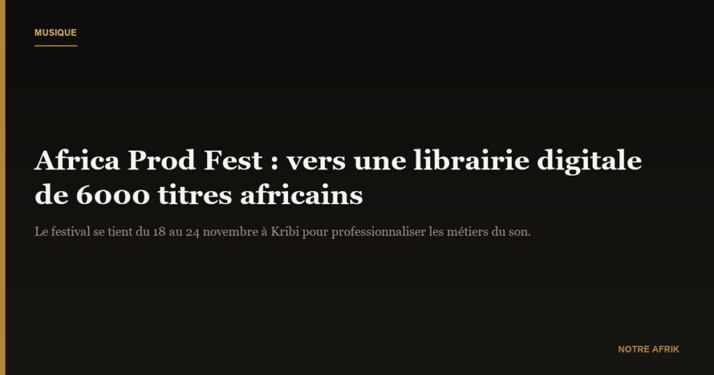 Africa Prod Fest : Blick Bassy envisage la professionnalisation du secteur du son musical