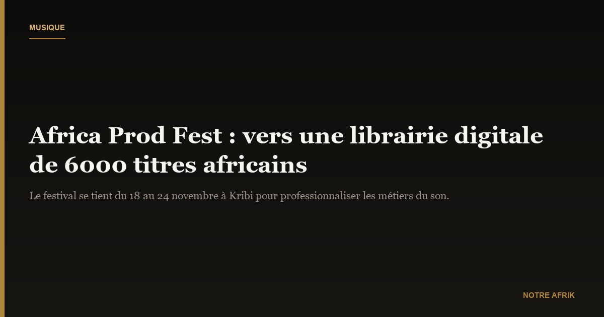 Africa Prod Fest : Blick Bassy envisage la professionnalisation du secteur du son musical