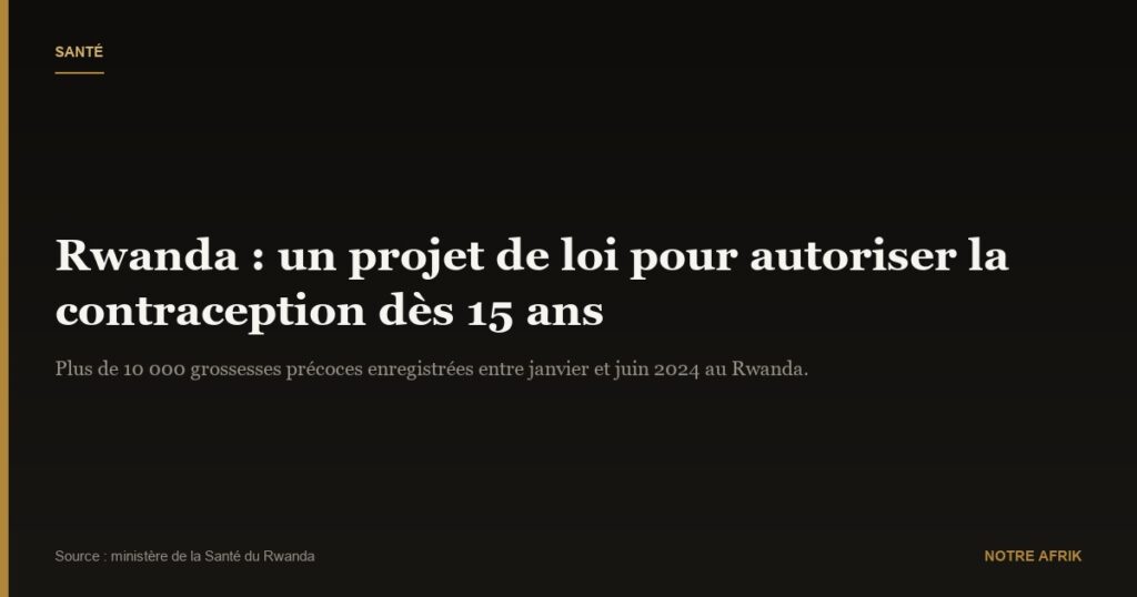 Rwanda : le gouvernement veut autoriser la contraception à partir de 15 ans