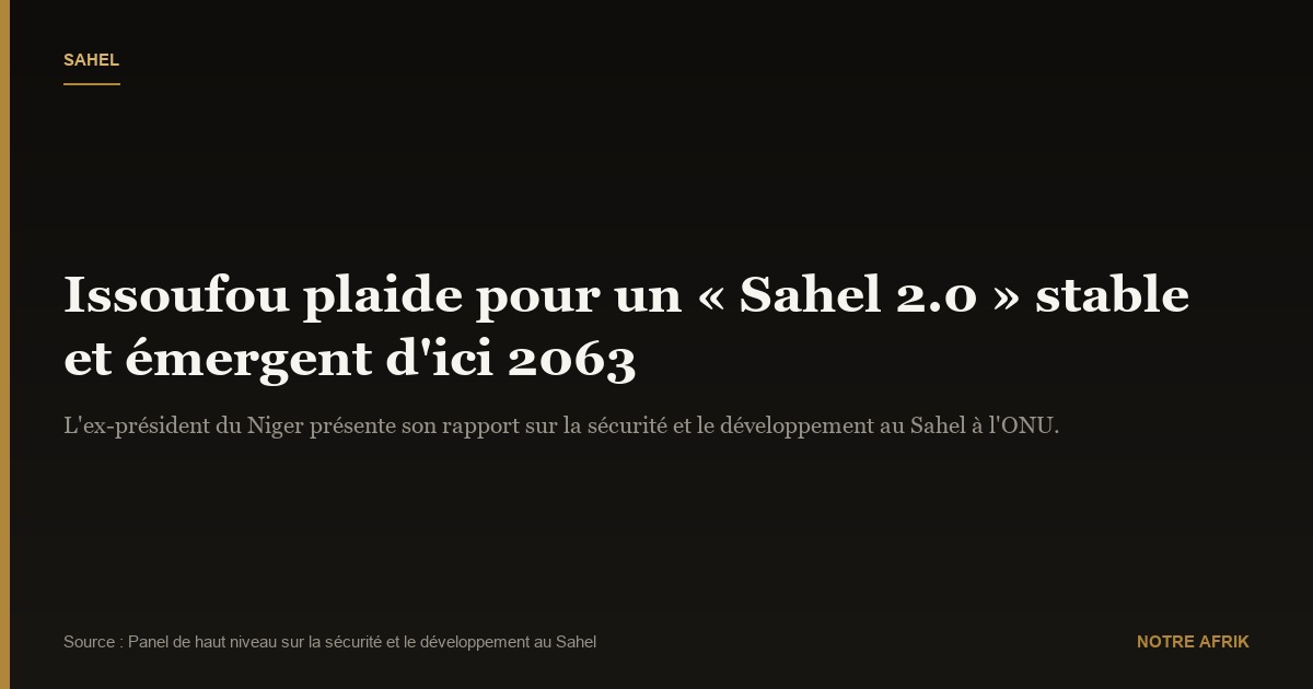 Mahamadou Issoufou, ancien président du Niger «Nous avons tous intérêt à avoir une bonne lecture de la situation...»